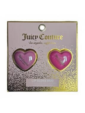 Juicy Couture Heart Lip Gloss Duo Rose Raspberry Flavor Coquette Cute Y2K Kawaii